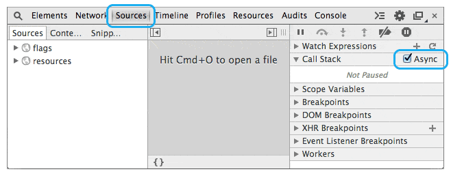 Toggle the async feature on or off