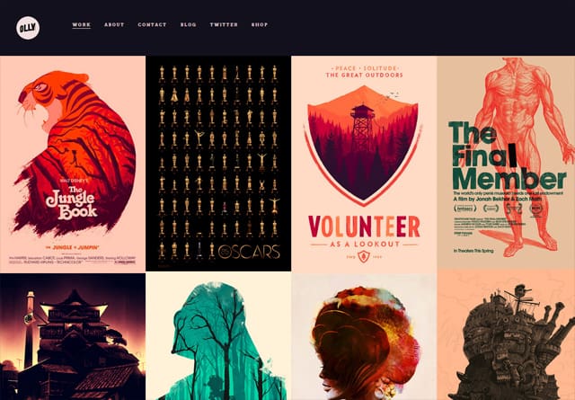 Portfolio website: Olly Moss